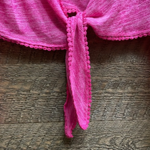 Freestyle Revolution Girls' Open Cardigan Tie Front Heathered Pink Size 10 NWT - Picture 4 of 14